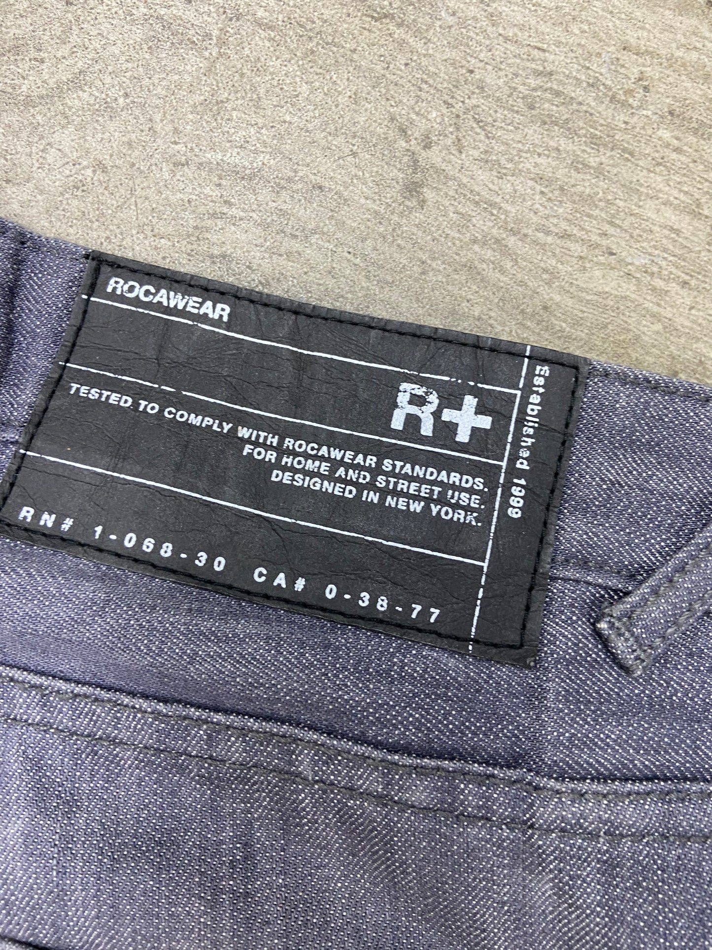 Y2K Rocawear Master Builders Gray Baggy Pants Sz 36x34