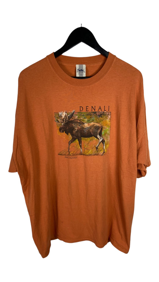 VTG 90s Denali National Park Moose Tee Sz XL