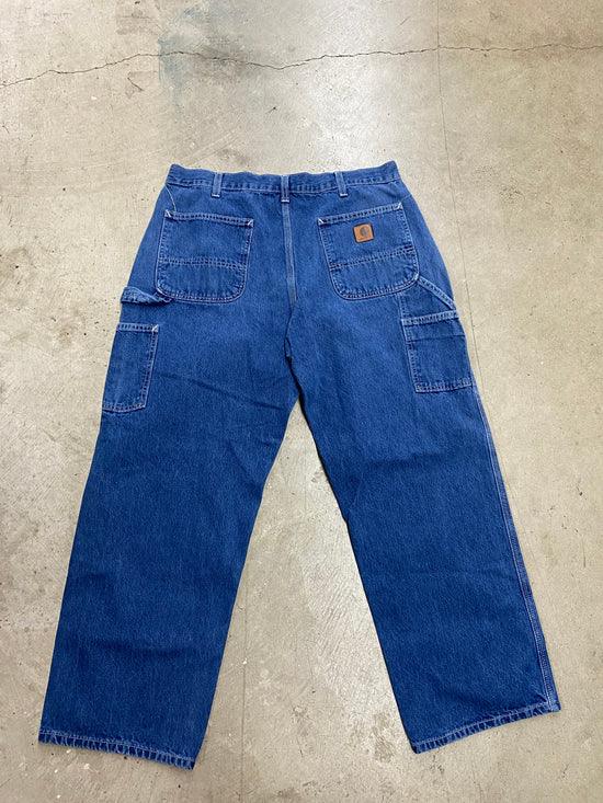 Preowned Carhartt Regular Wash Carpenter Jeans Sz 34x28