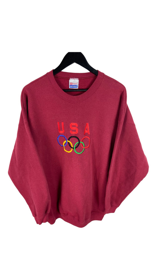 VTG Maroon USA Olympic Sweater Sz XL