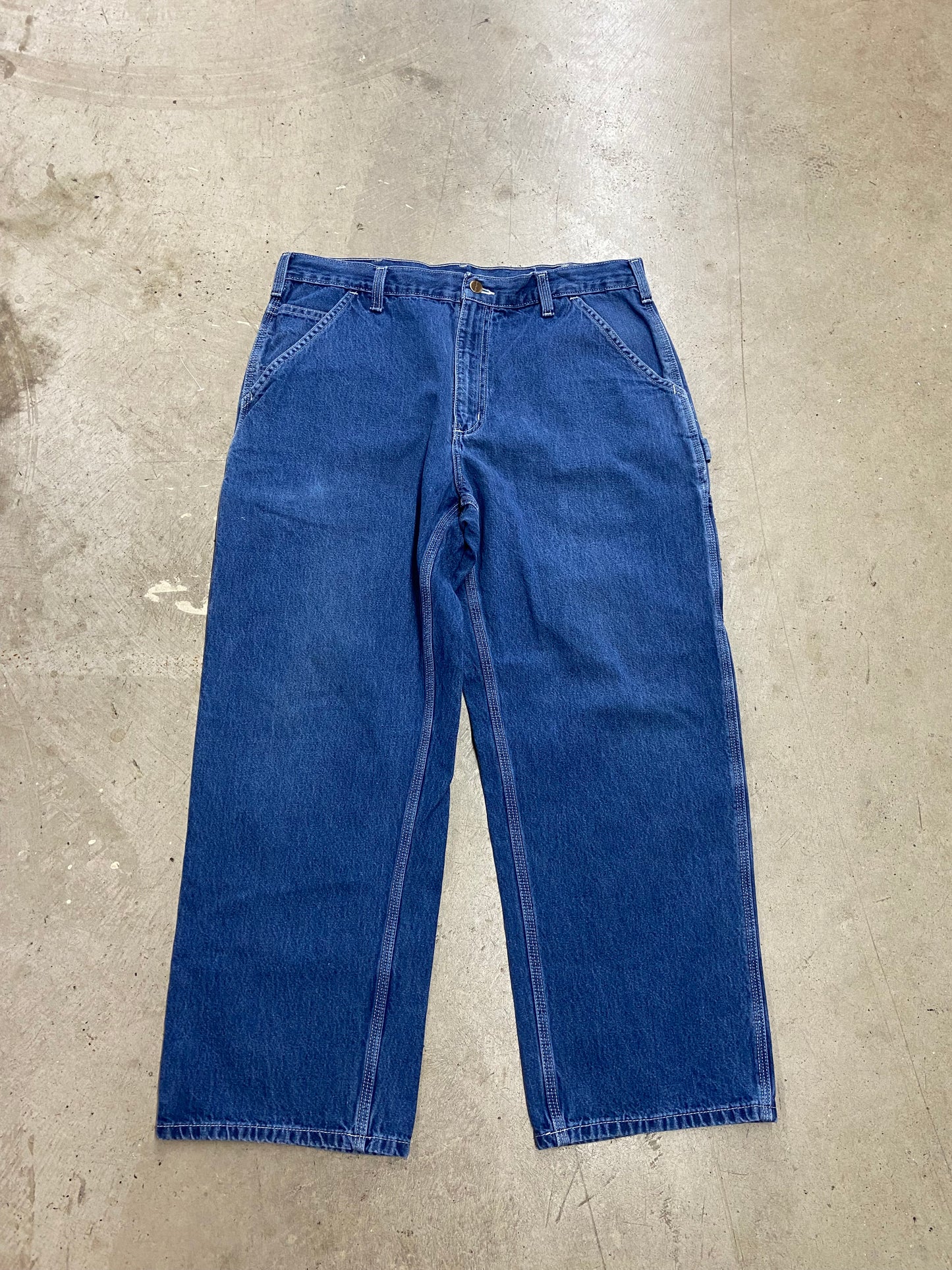 Preowned Carhartt Regular Wash Carpenter Jeans Sz 34x28