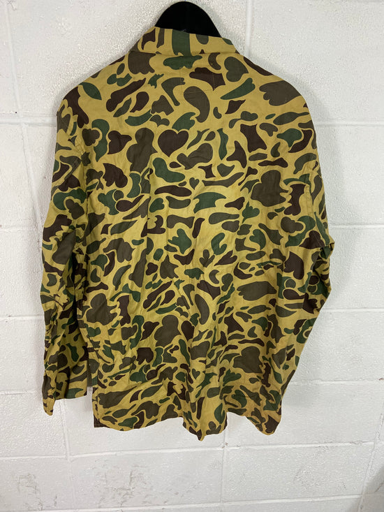 VTG Nesco Duck Camo Button Shirt Sz L