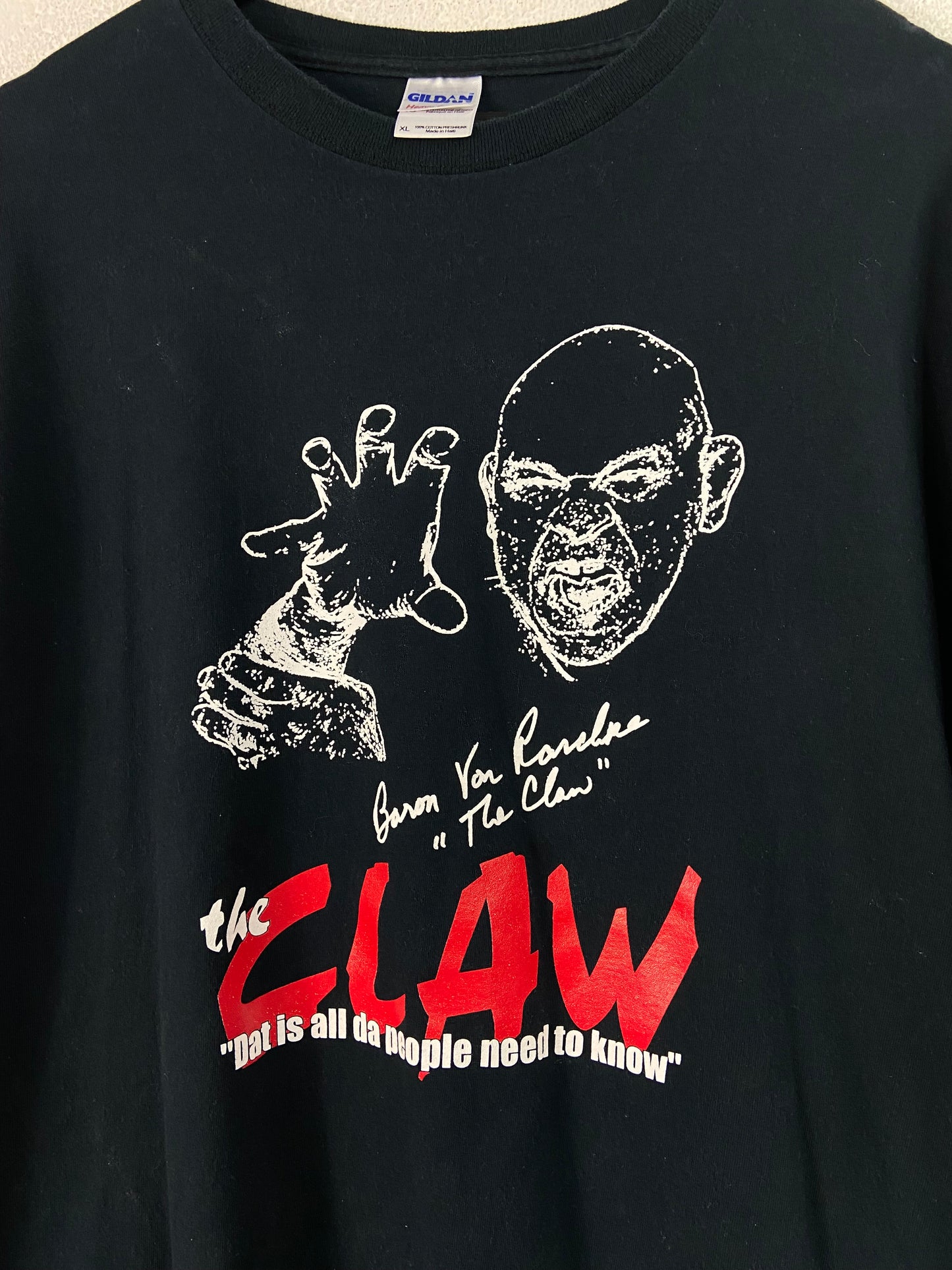 VTG "The Claw" Wrestling T-Shirt Sz XXL