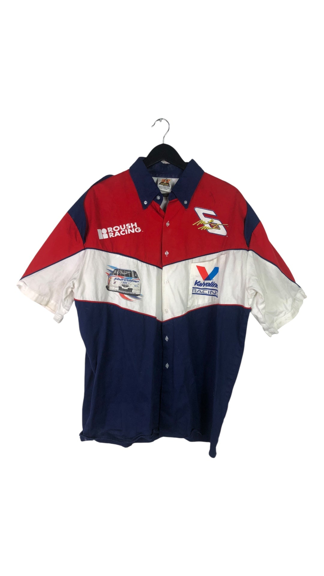 VTG Valvoline Racing Button Up Shirt Sz XL