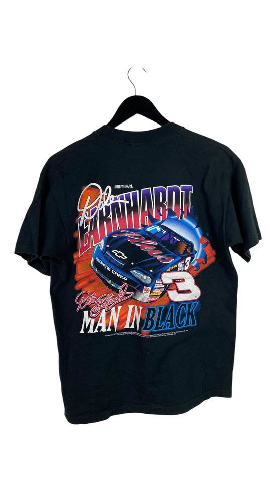 VTG Dale Earnhardt Man In Black Tee Sz L