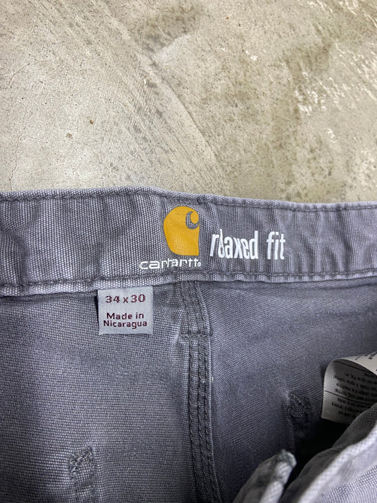 Y2K Carhartt Grey Carpenter Pants Sz 34x30