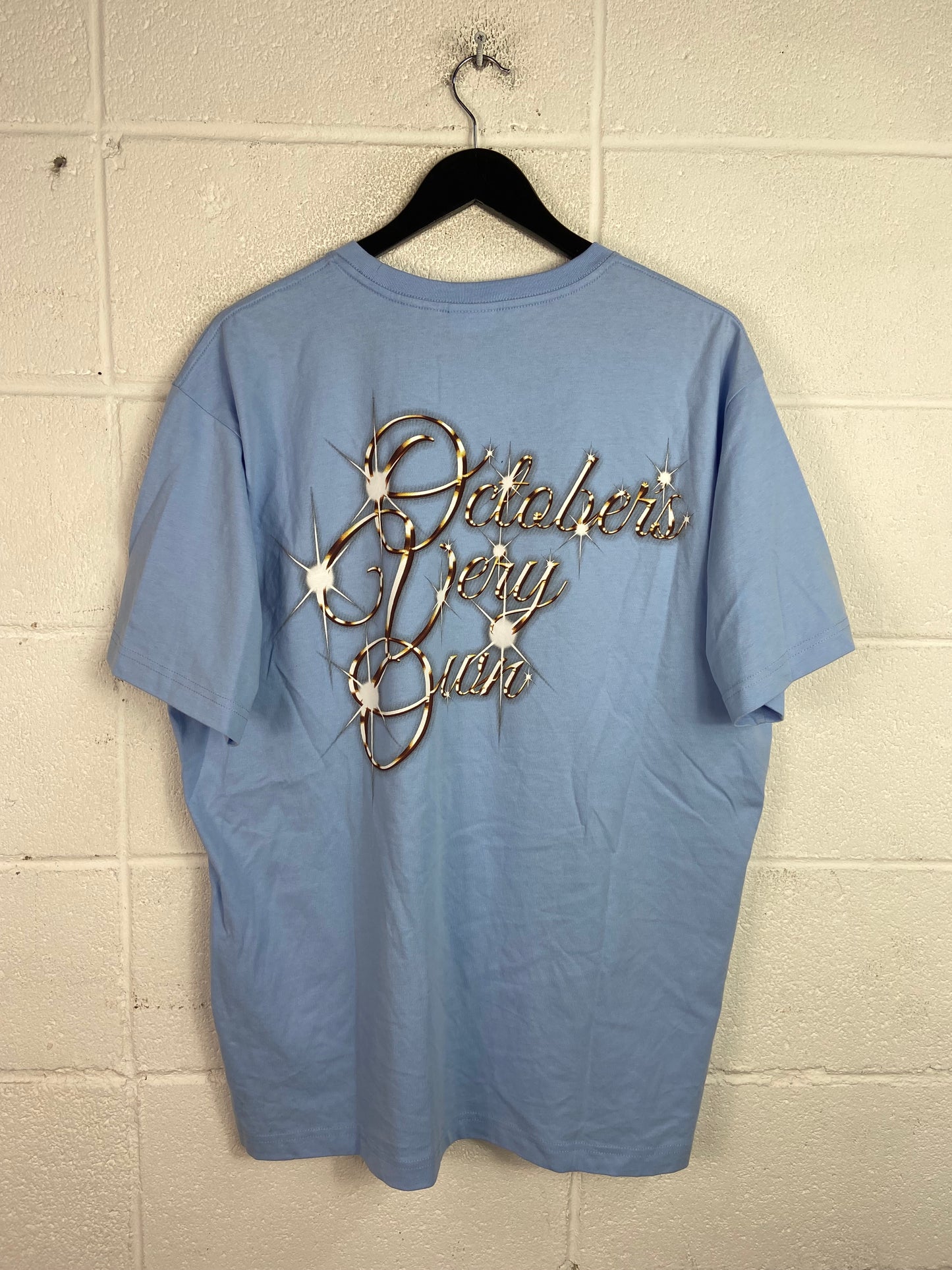 October's Very Own Baby Blue Logo Tee Sz XL