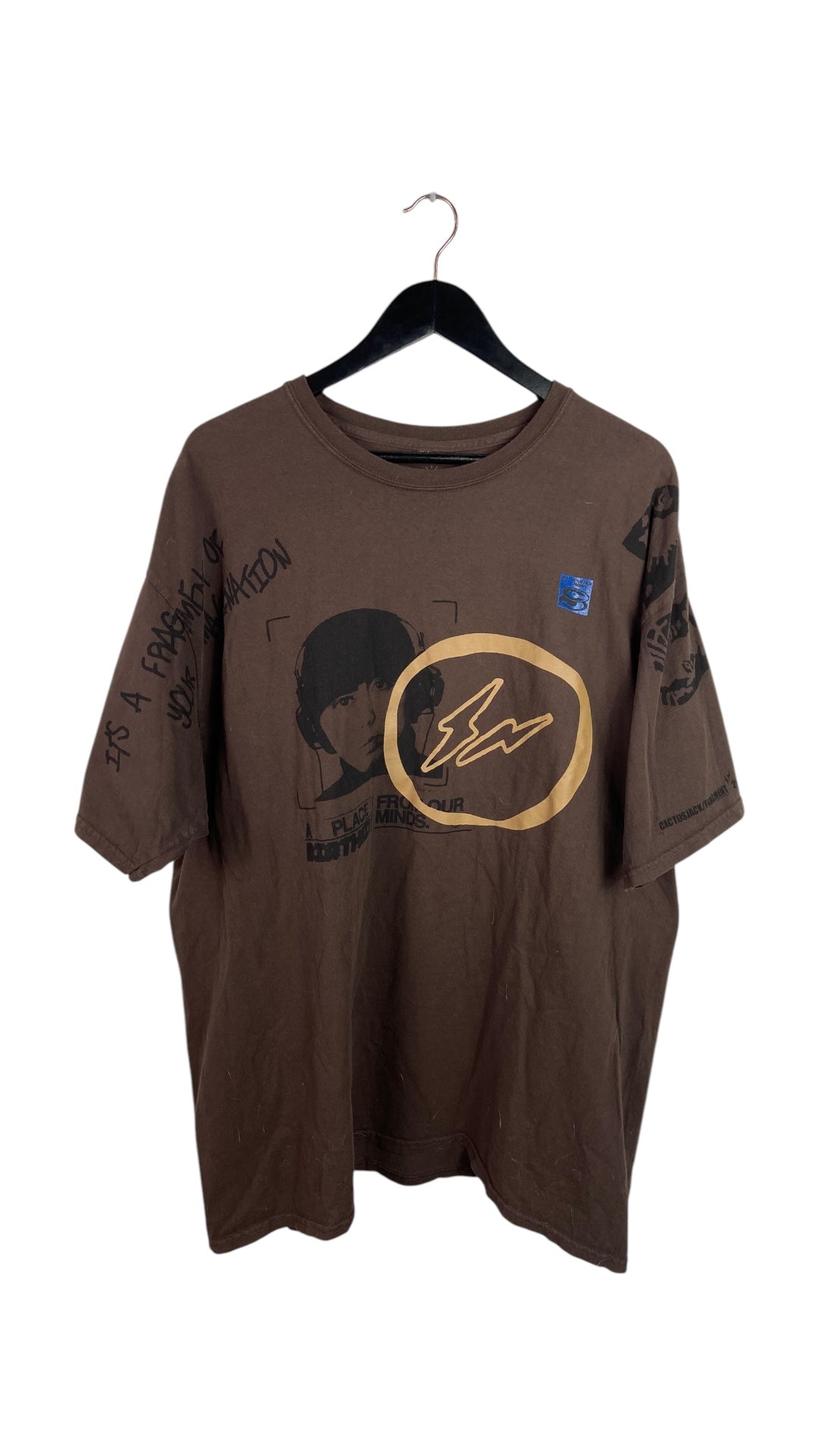 Travis Scott x Fragment Brown Hiroshi Tee Sz XXL