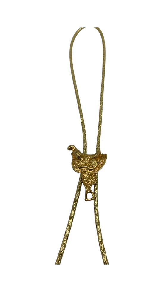 VTG Golden Saddle Gold Bolo Tie