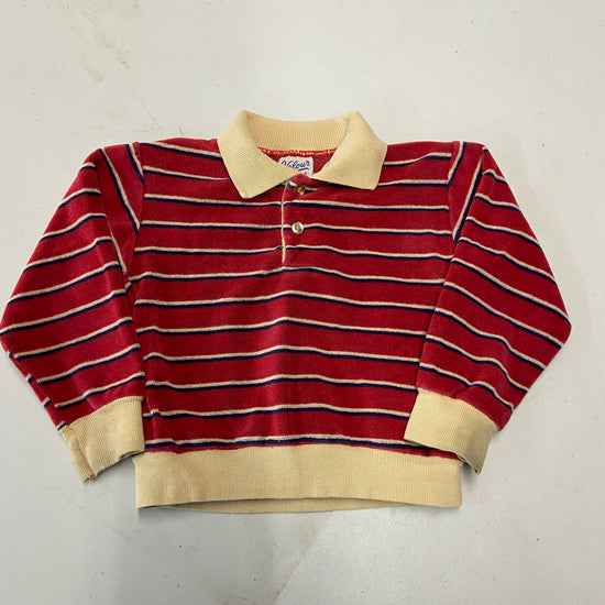 VTG Velour Fleece Rugby Shirt Sz 4T