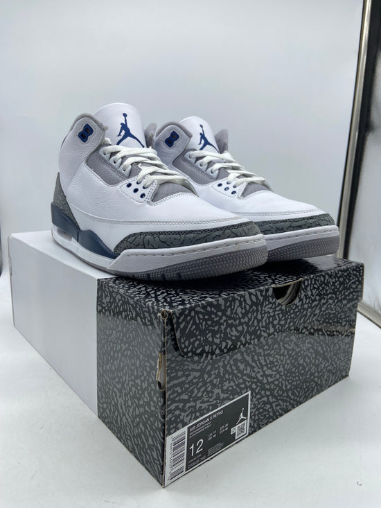 Preowned Jordan 3 Retro Midnight Navy Sz 12M/13.5W CT8532-140