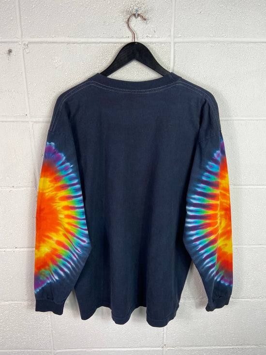 VTG Sundog Tye Dye Sleeve Navy L/S Shirt Sz XL