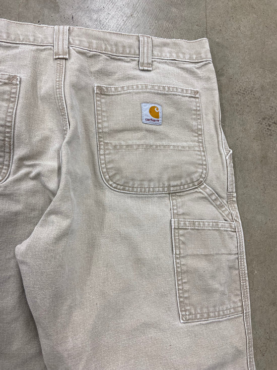 VTG Carhartt Khaki Carpenter Pants Sz 36x30