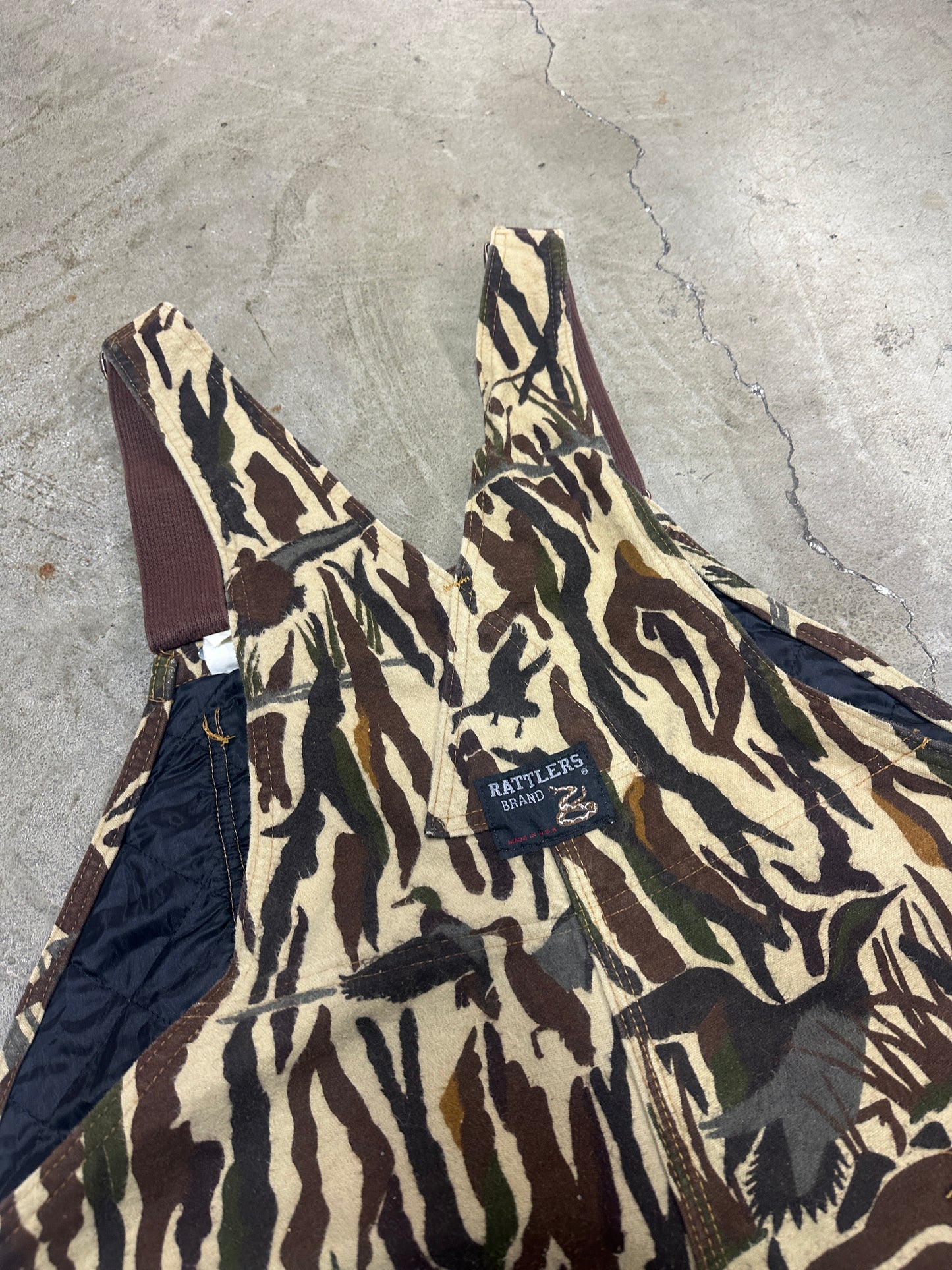 VTG Duck Unlimited Camouflage Overalls Sz 44x32