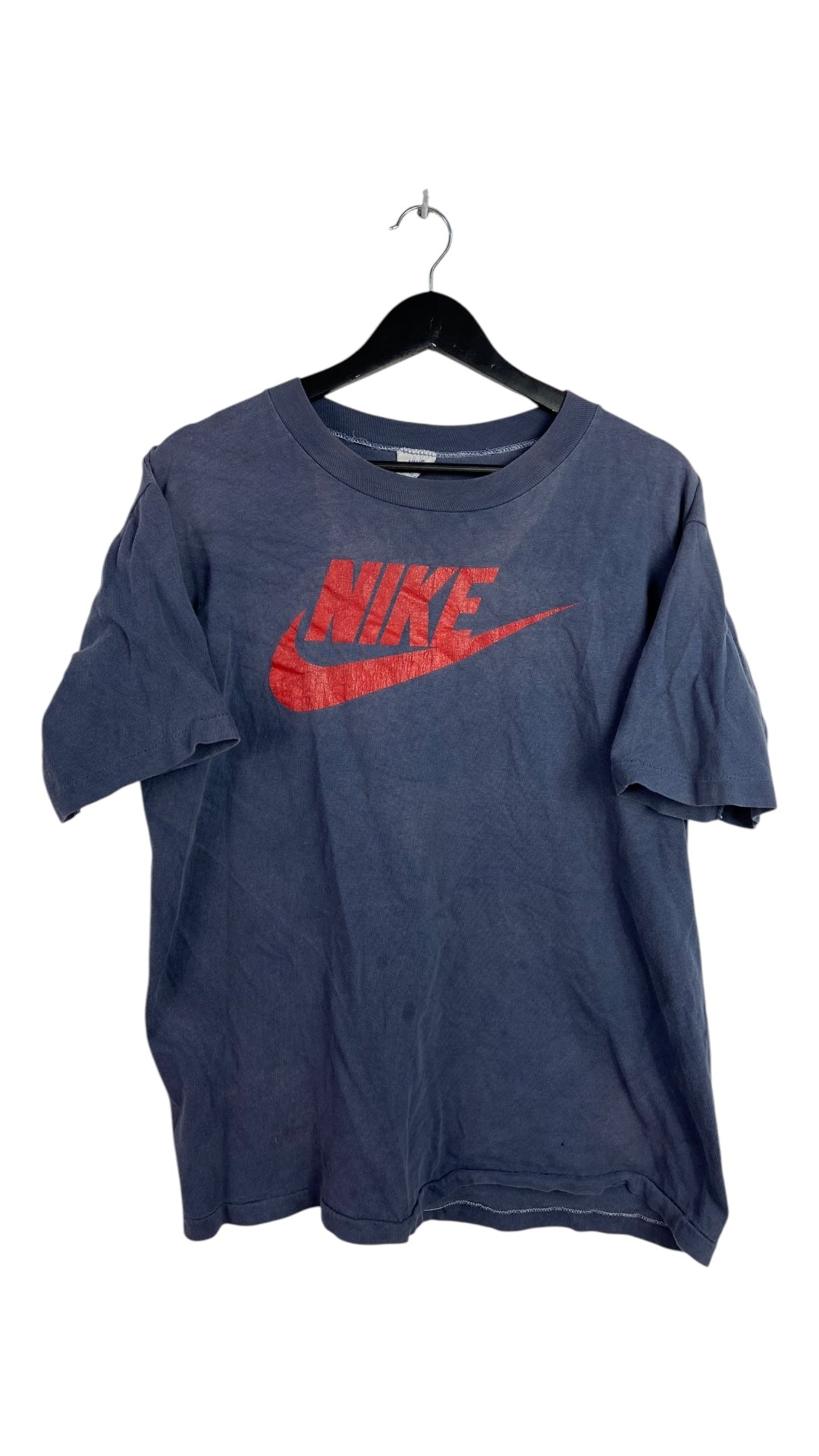 VTG Nike 80's Navy Logo Tee Sz L