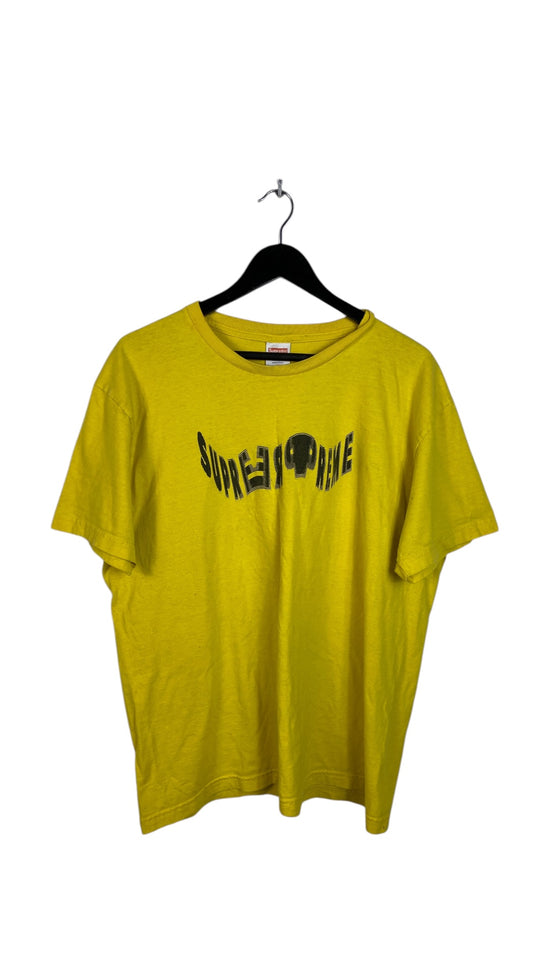 Yellow Supreme Arch Spellout Tee Sz XL
