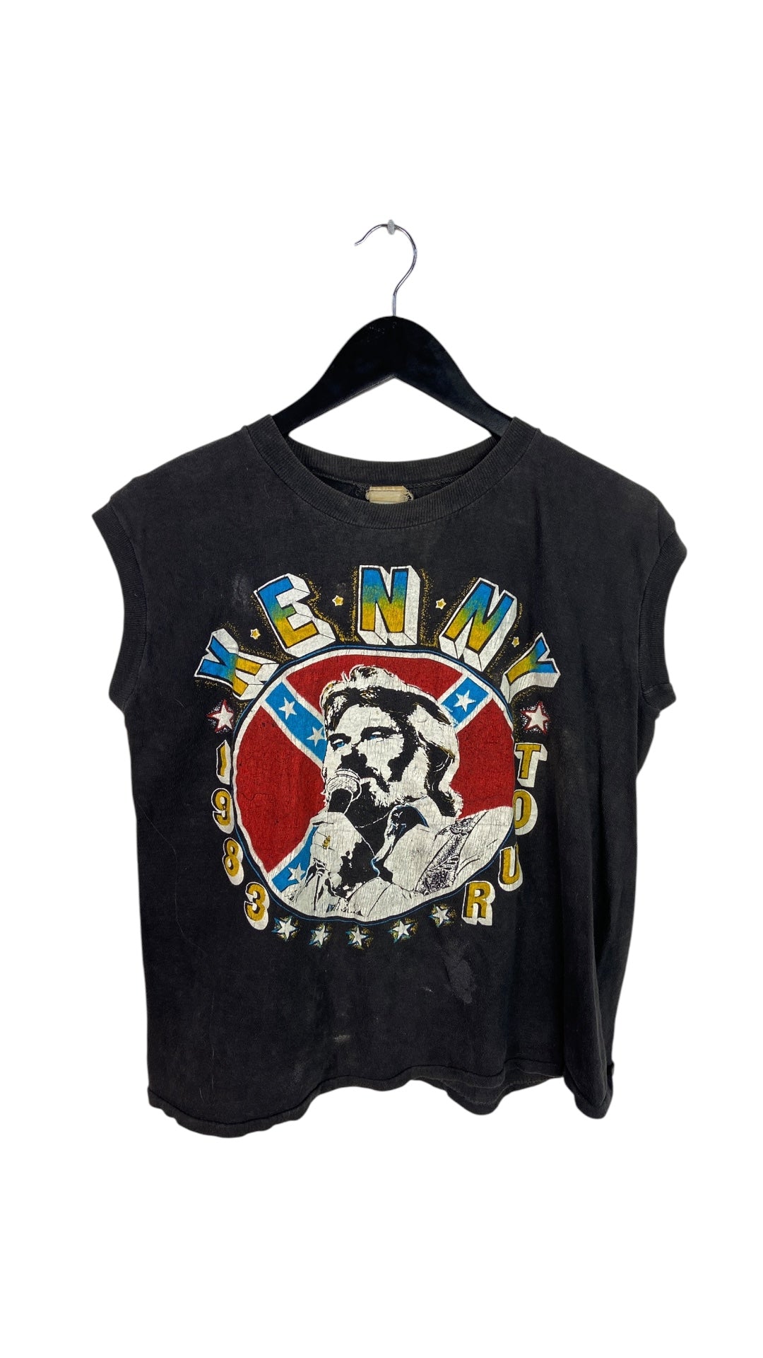 VTG Kenny Rogers '83 Tour Sleeveless Tee Sz S