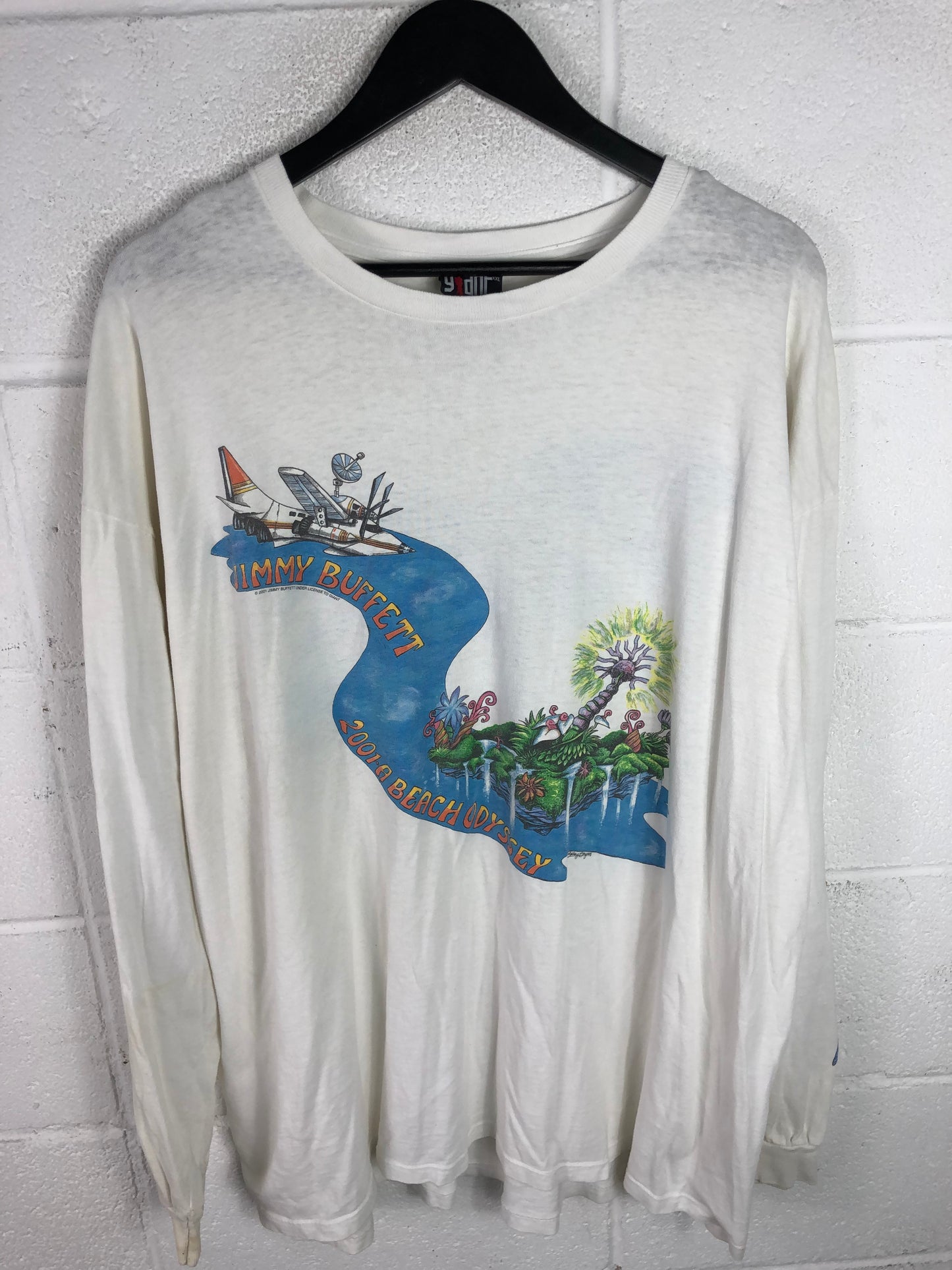 VTG 2001 Jimmy Buffet Beach Odyssey L/S Tee Sz XXL