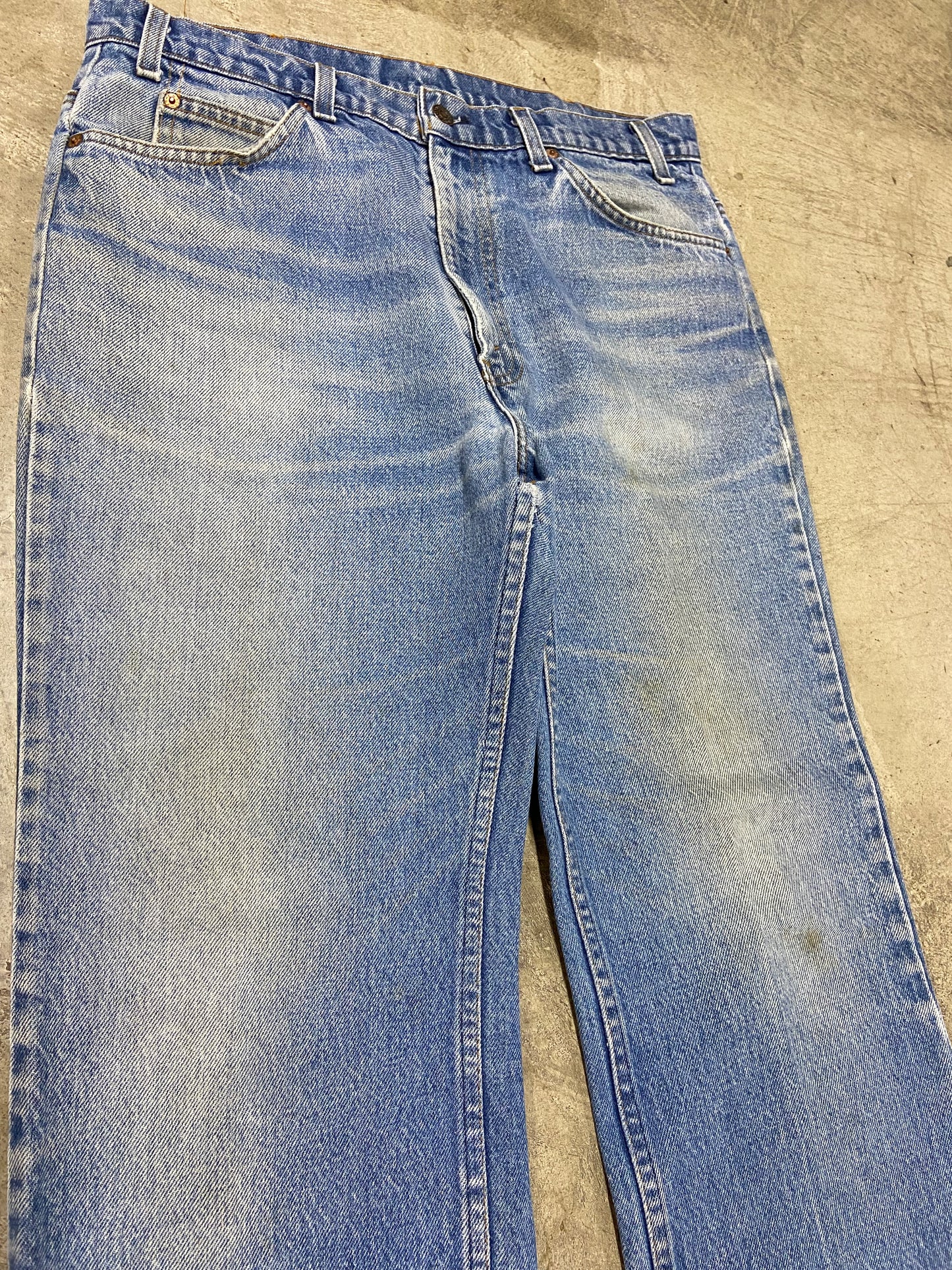 VTG Levi's Straight Leg Orange Tab Blue Denim Jeans Sz 34x30