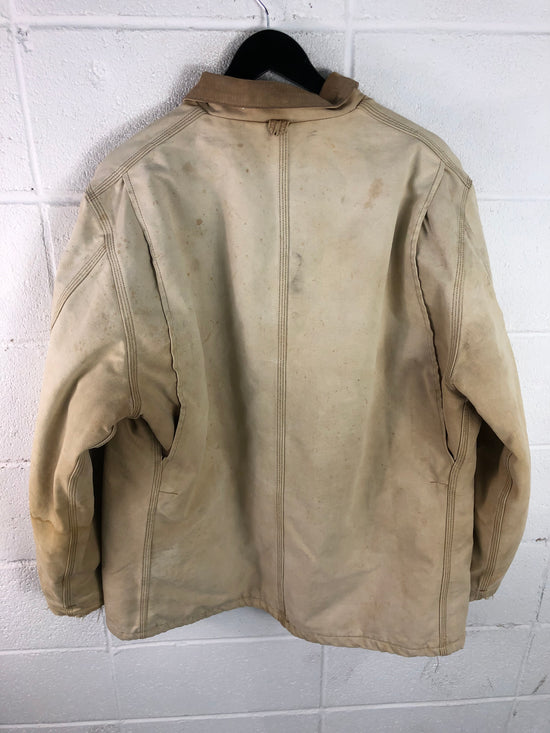 VTG Carhartt Tan Field Chore Jacket Sz XL CO4 BRN