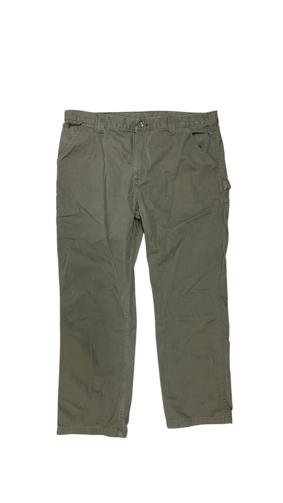 Y2K Carhartt Olive Straight Leg Carpenter Pants Sz 40x30