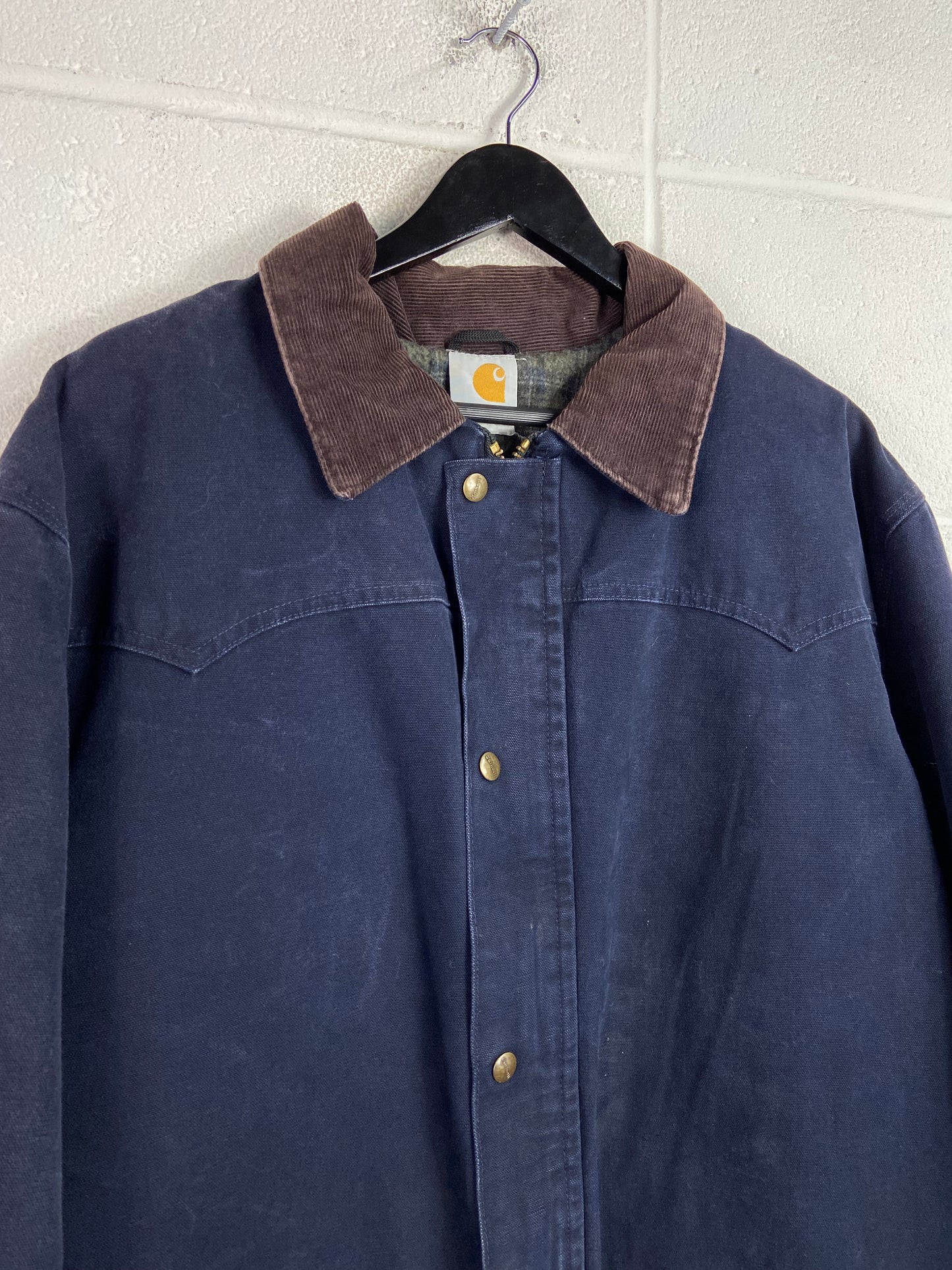 Carhartt Navy Chore Jacket Sz XL Tall