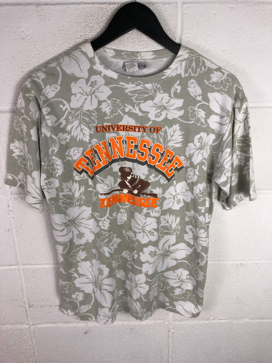 VTG Tennessee Vols Hawaiian Floral Tee Sz Med