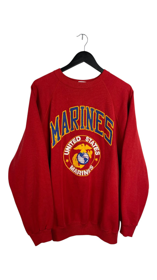 VTG US Marines 80's Red Emblem Crewneck Sz XL