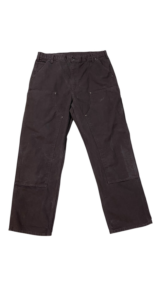 Carhartt Double Knee Brown Work Pants Sz 38x32
