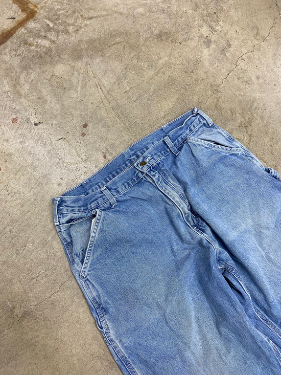 VTG Carhartt Blue Denim Carpenter Jeans Sz 36x29