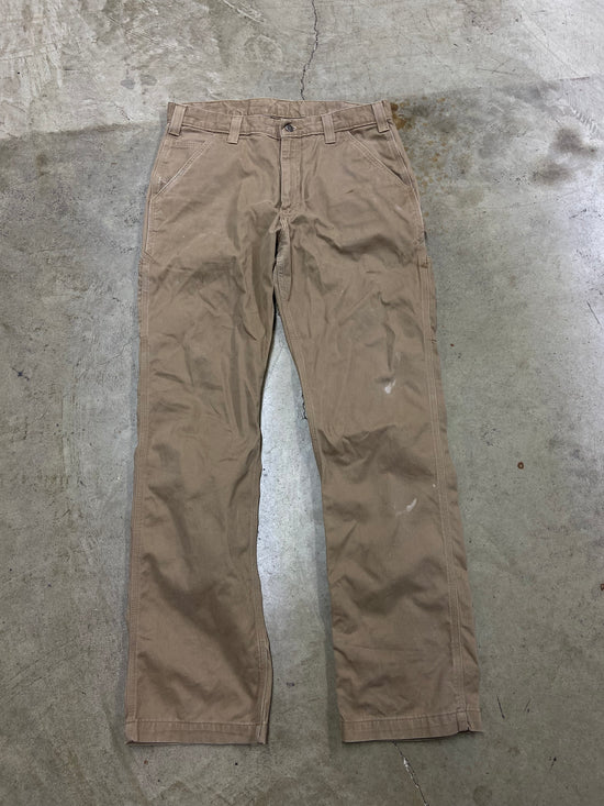 Y2K Carhartt Tan Distressed Carpenter Jeans Sz 35x34