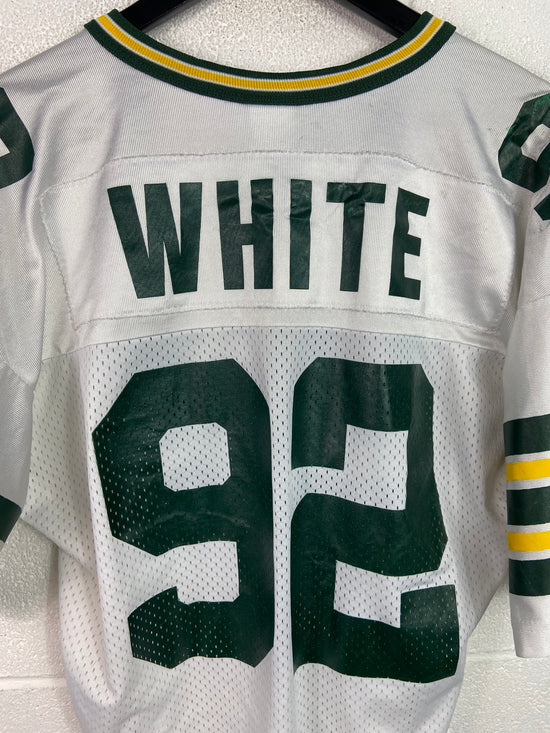 Y2K Green Bay Packers Reggie White Cropped Champion Jersey Sz M/L