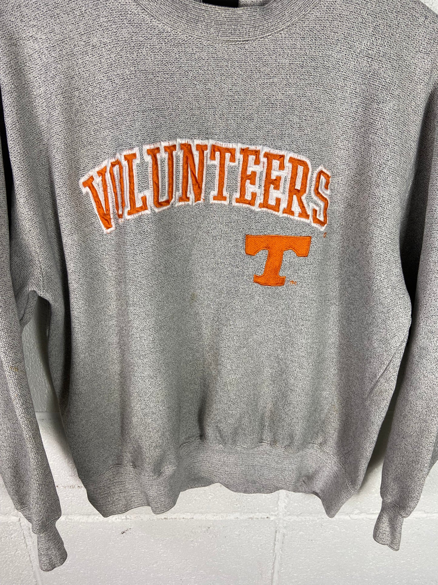 Vtg Tennessee Vols Grey Sweater Sz Large