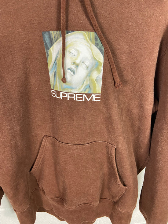 Preowned FW21 Supreme Ecstasy Brown Hoodie Sz M