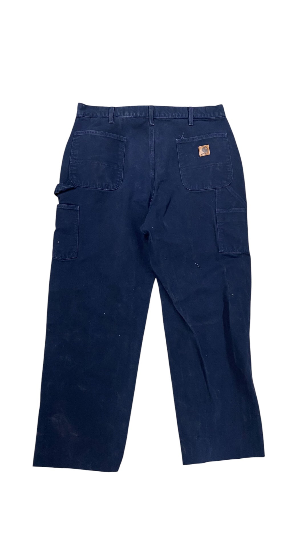 Y2K Carhartt Navy Cropped Work Pants Sz 38x32