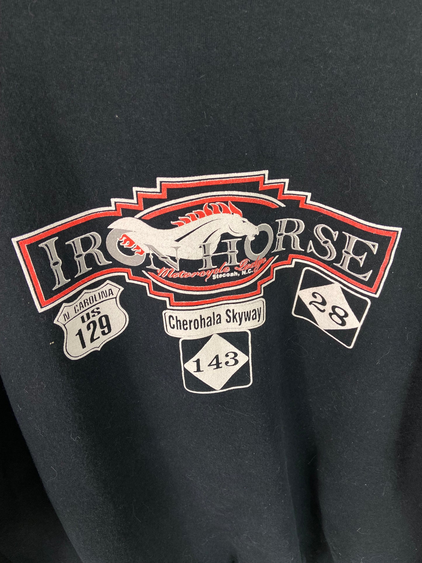 Y2K Iron Horse Motorcycle Lodge Sweater Sz XL