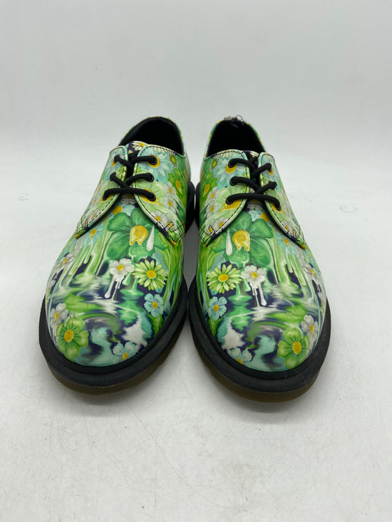 Preowned Wmns Dr. Martens 1461 Pascal Floral Drip Oxford Sz 8W/6.5M