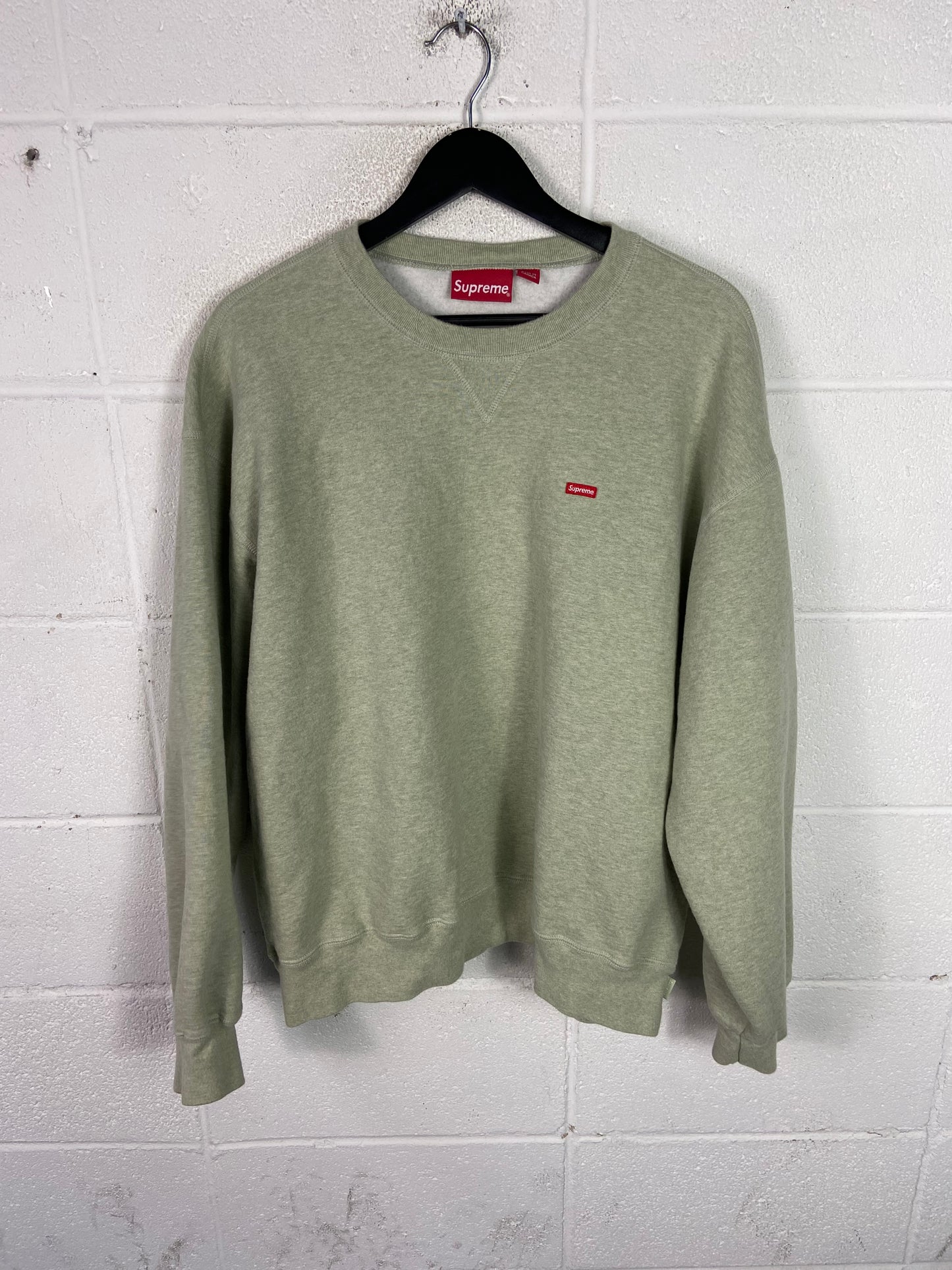 Preowned Supreme Grey Mini Box Logo Sweater Sz L