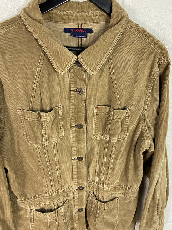 VTG Wmns Corduroy Light Chore Jacket Sz Wmns L