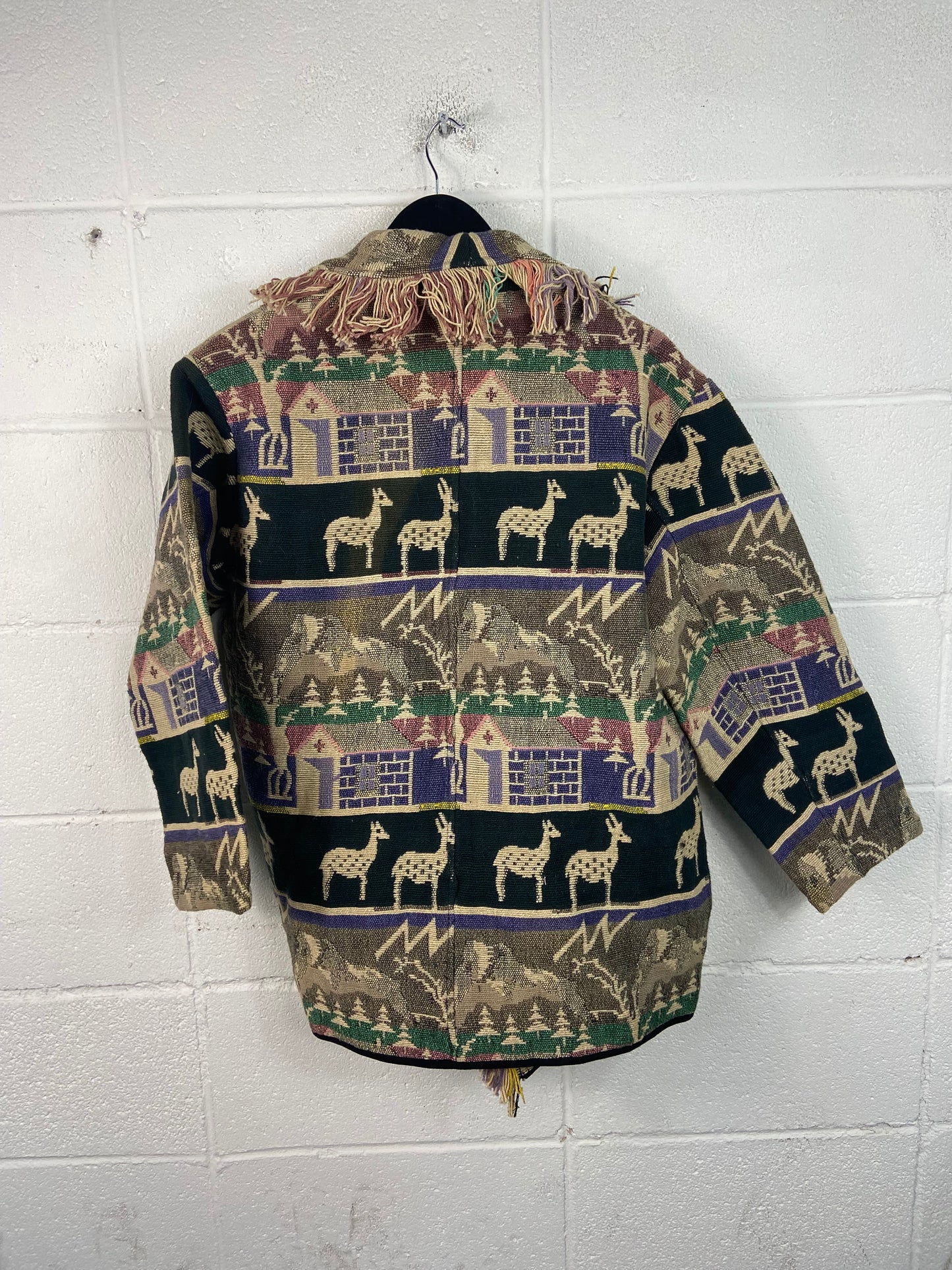 VTG Alpaca Tapestry Jacket Sz L