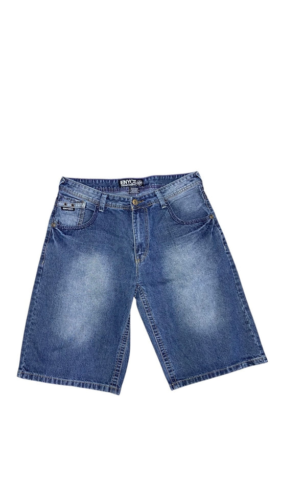 Y2K Enyce Blue Denim Baggy Shorts Sz 36