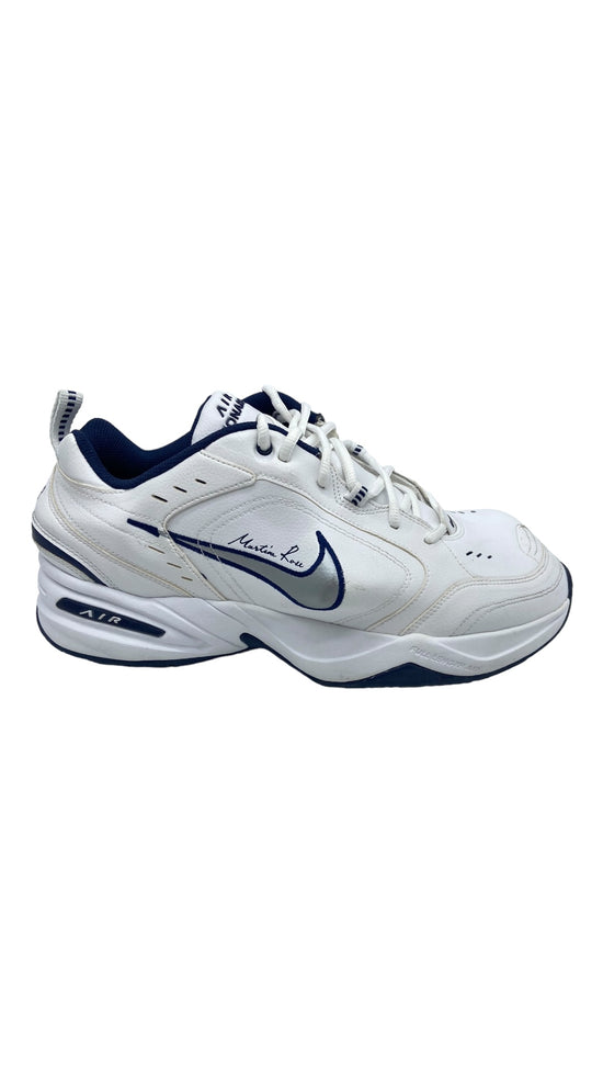 Preowned Martine Rose x Air Monarch IV 'White Navy' Sz 12M/13.5W AT3147-100