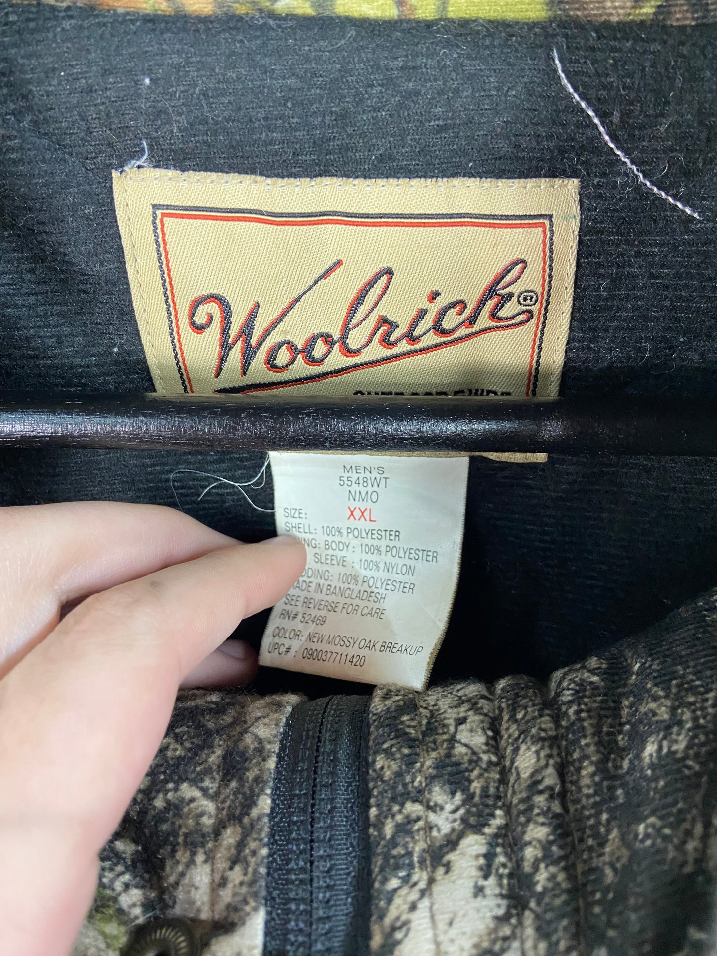 VTG Woolrich Camo Jacket Sz XL