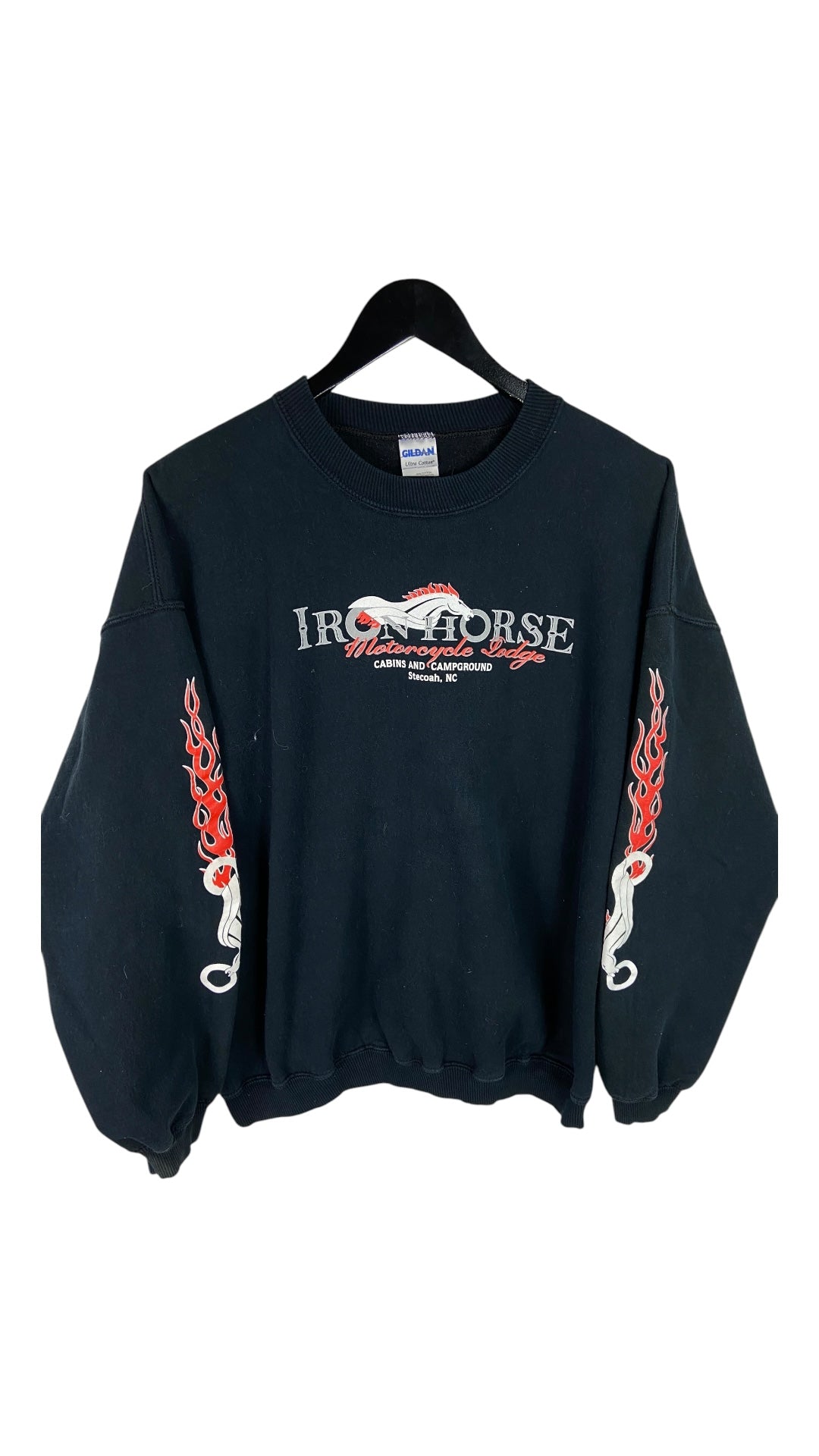 Y2K Iron Horse Motorcycle Lodge Sweater Sz XL