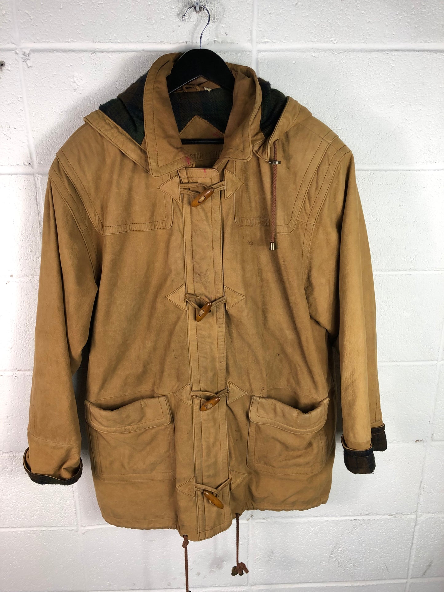 VTG Preston and York Suede Fireman Ladder Jacket Sz L