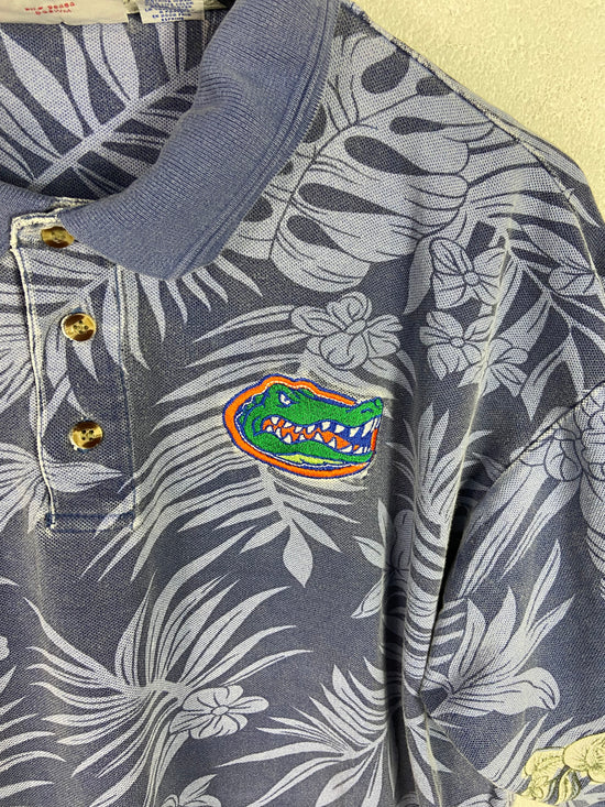 Vtg Florida Gators Tropical Polo Sz L