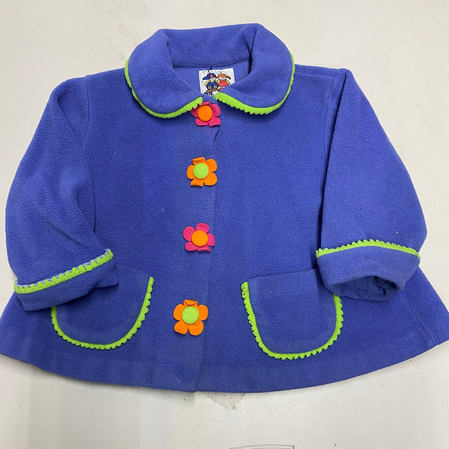 VTG Toddler 90s Pete's Partner Flower OverCoat Sz 3T