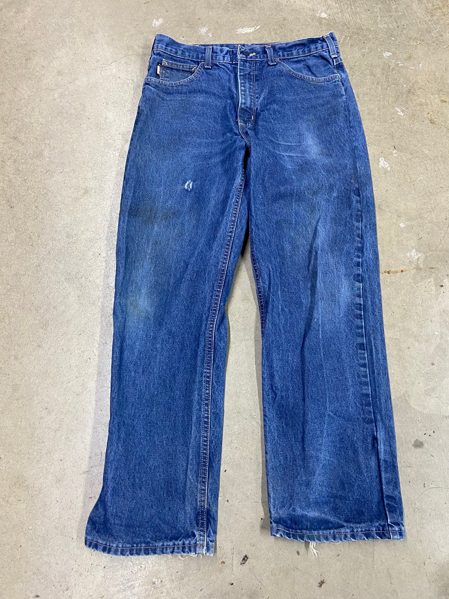 Y2K Carhartt Fire Resistant Blue Jeans Sz 34x30