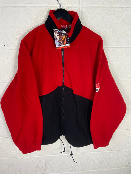 VTG Deadstock Marlboro Unlimited Full Zip Color block Fleece Jacket Sz XXL