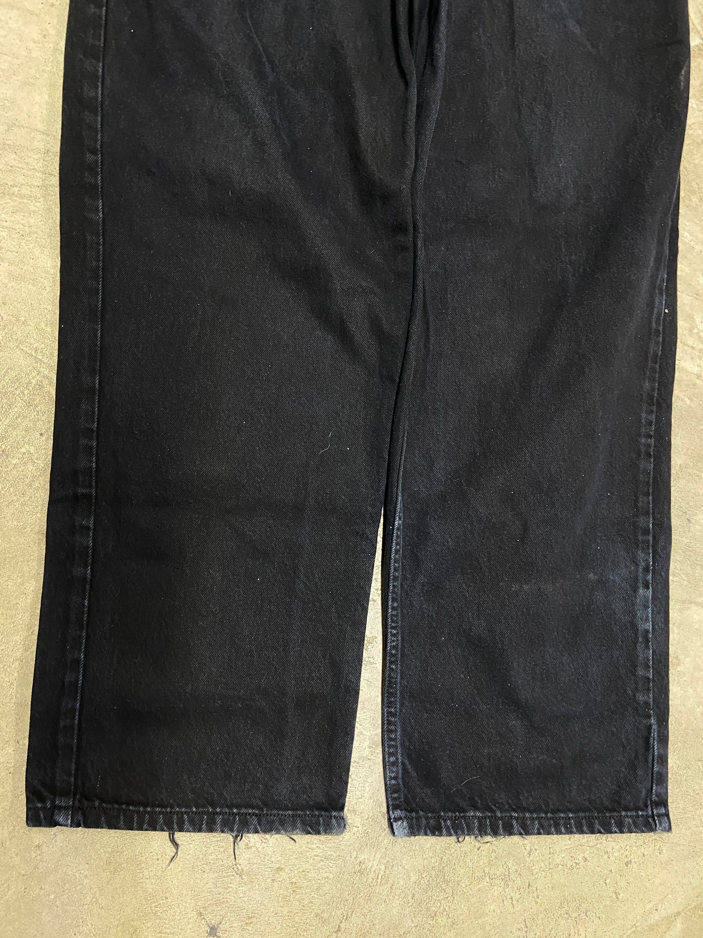 VTG Anchor Blue Baggy Black Denim Jeans Sz 38x32